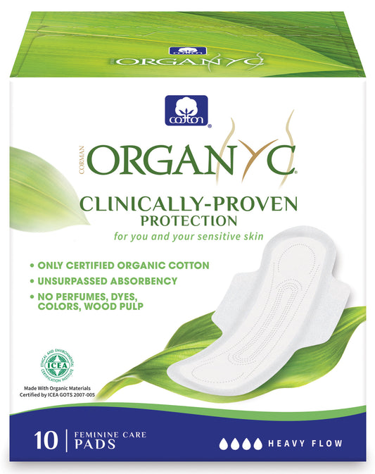 Organyc Sanitary Pads; Night; Heavy Flow 10
