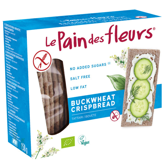 Le Pain Des Fleurs Organic Buckwheat No Added Salt or Sugar Crispbread 150g