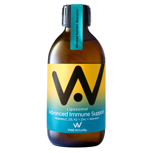 "Well. Actually. Liposomal Ultimate Immune Defence with Vitamin C, D3, K2, Zinc & Selenium" 250ml