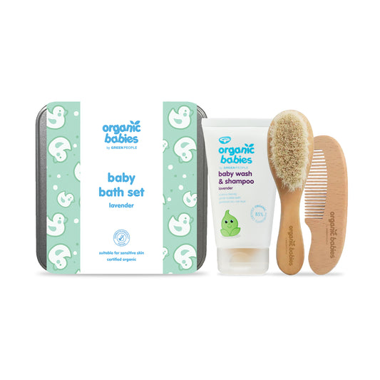 Green People Organic Babies Lavender Baby Bath Set 150ml