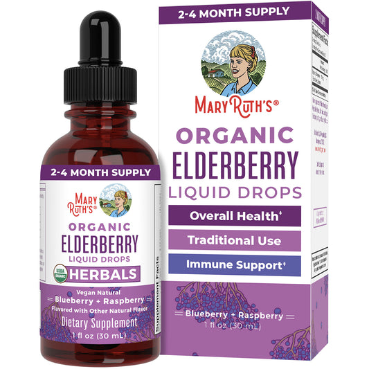 MaryRuth's Elderberry Drops (Blueberry + Raspberry) 29ml