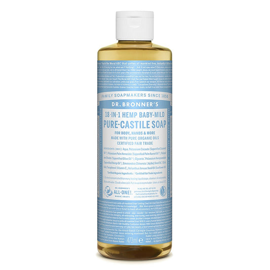 Dr Bronner's Baby Unscented Liquid Soap 473ml